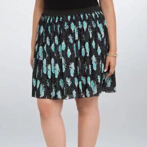 Torrid Floral Pleated Chiffon Skirt